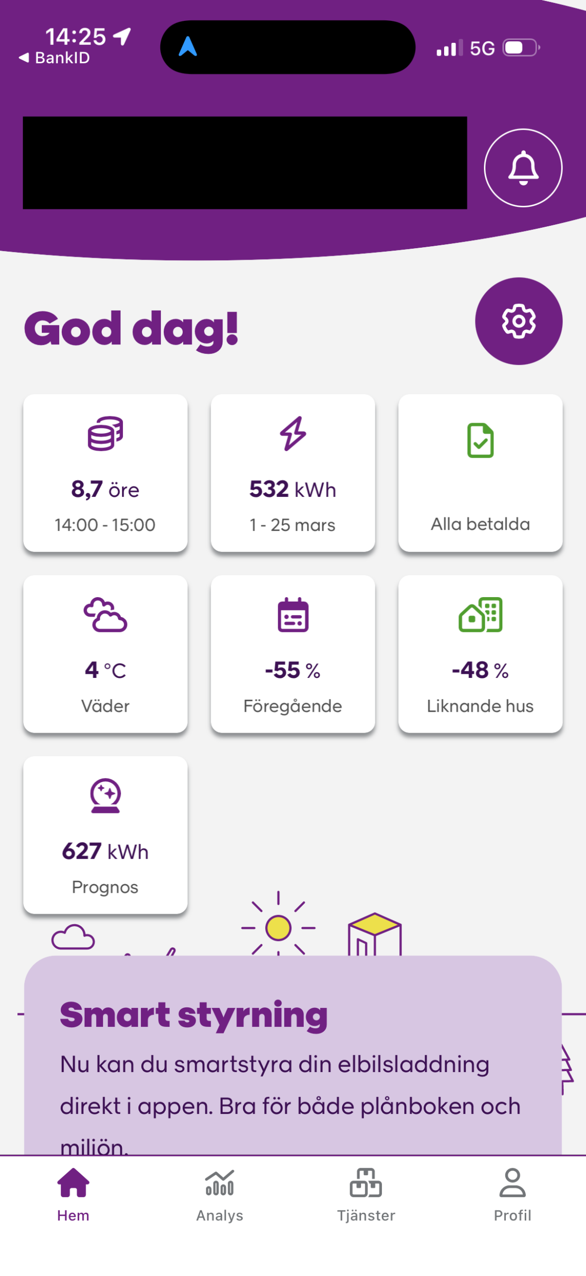 Skellefteå Kraft app skärmbild 1