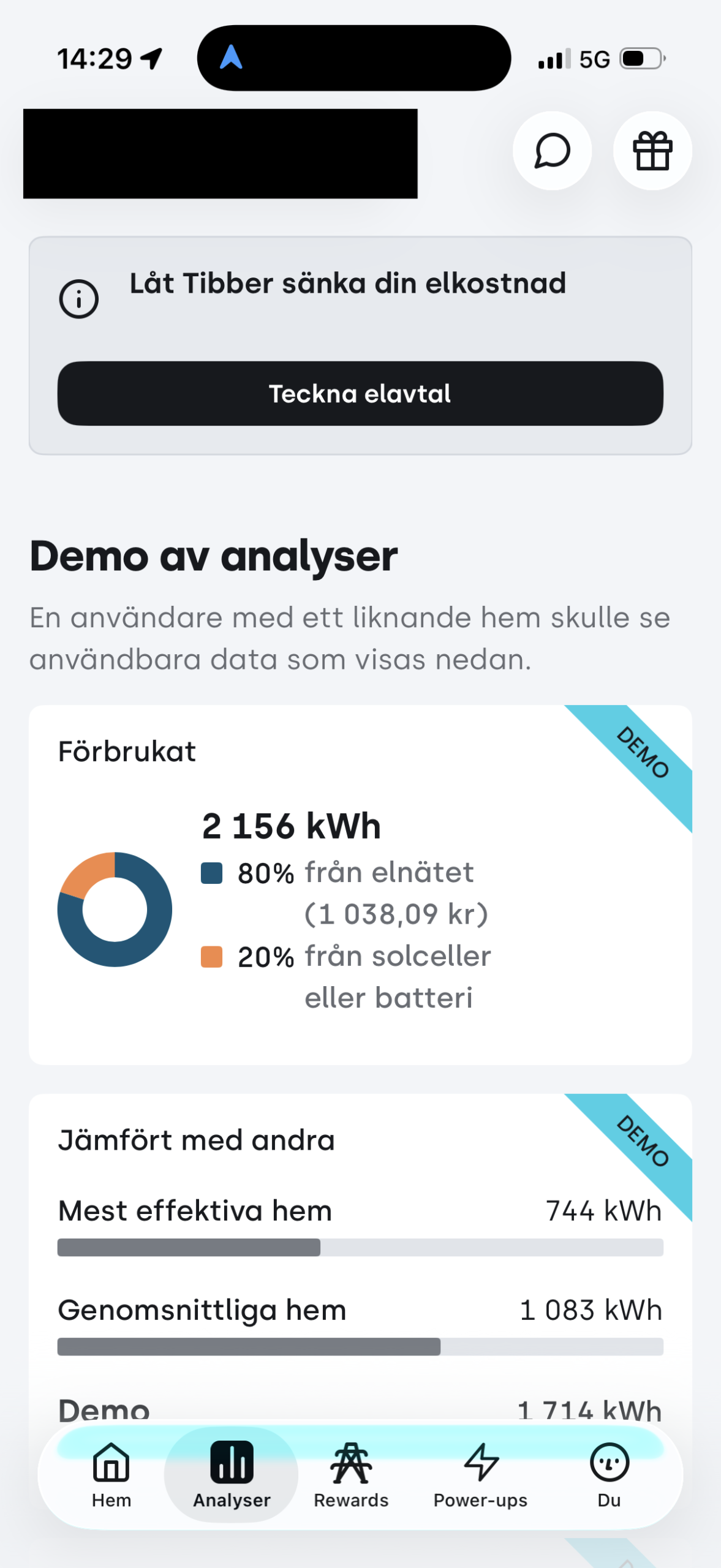 Tibber app skärmbild 2